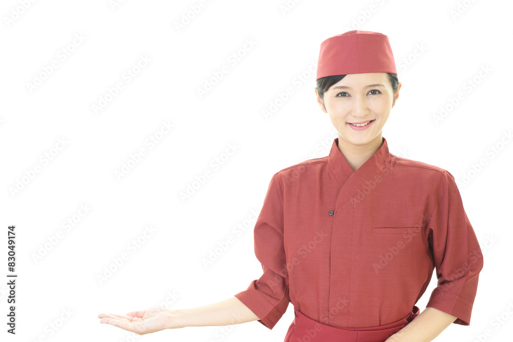 笑顔のウェイトレス 笑顔のウェイトレス