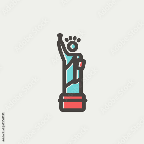 Statue Of Liberty thin line icon