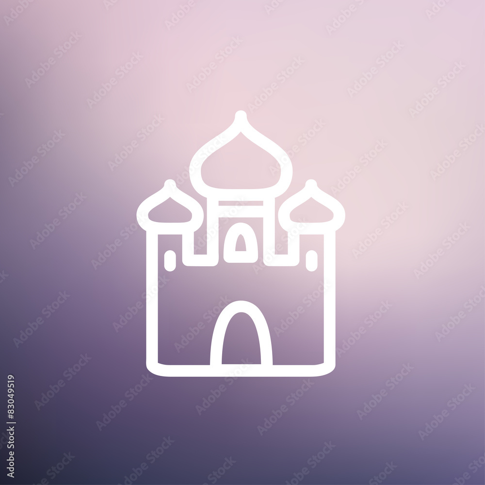 Saint basil cathedral thin line icon Saint basil cathedral thin line icon