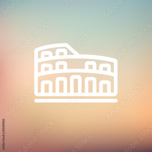 Coliseum thin line icon