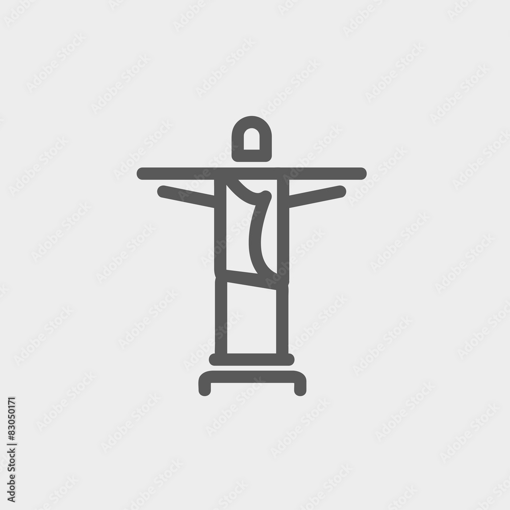 Christ the Redeemer thin line icon Christ the Redeemer thin line icon