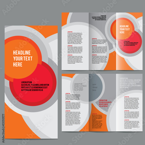 brochure design template vector trifold 