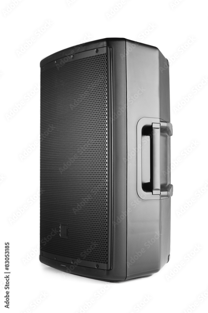professional audio speaker PA, isolated on white professional audio speaker PA, isolated on white