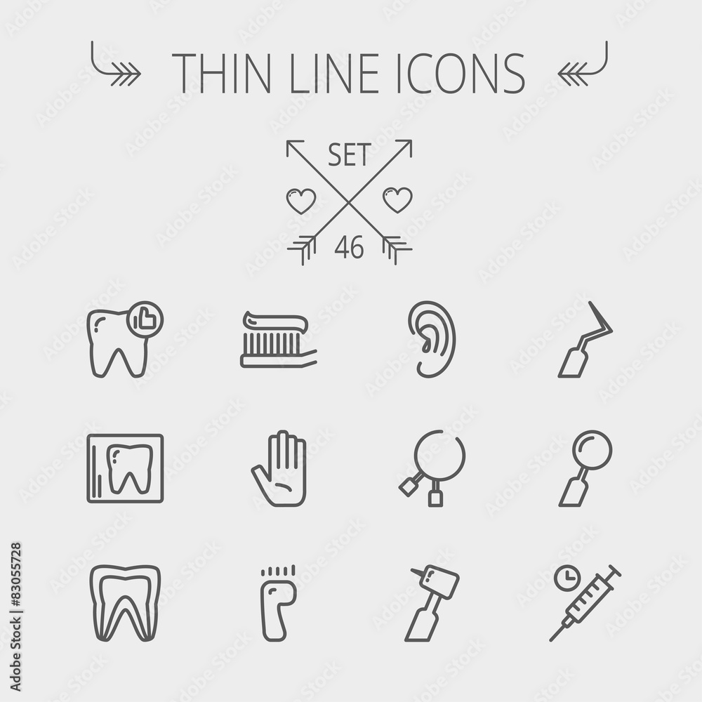 Medicine thin line icon set Medicine thin line icon set