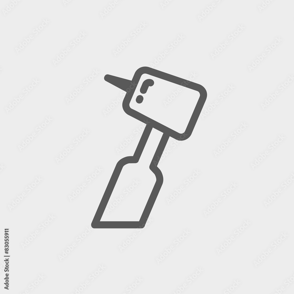Dental drill thin line icon Dental drill thin line icon