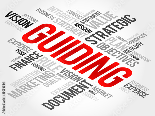 Guiding word cloud, business concept