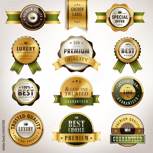luxury premium quality golden labels collection
