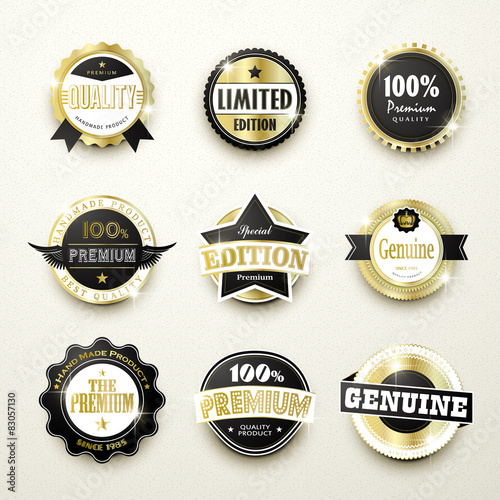 premium quality gorgeous golden labels