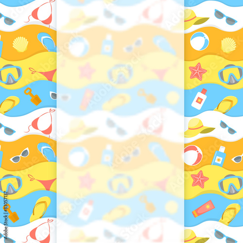 Summer vacation background with blurred banner