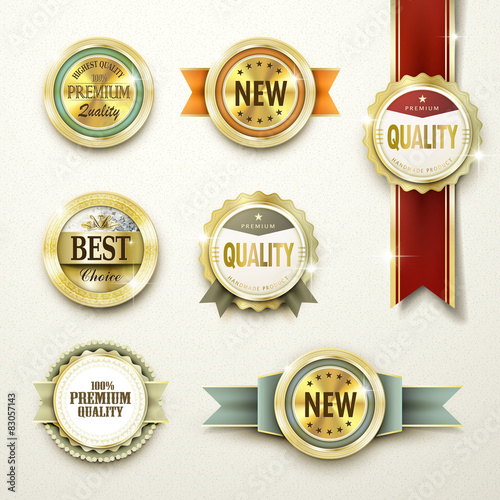 premium quality gorgeous golden labels