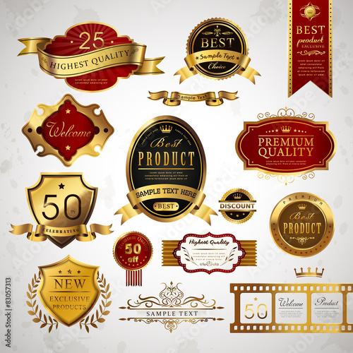 gorgeous premium quality golden labels collection