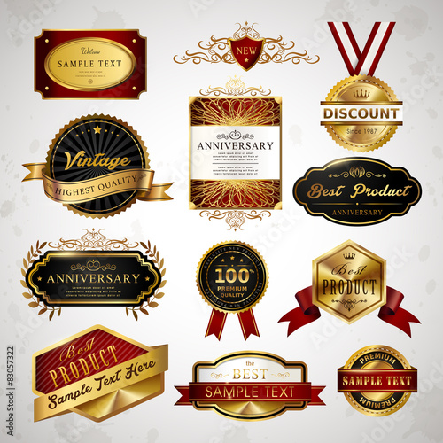 gorgeous premium quality golden labels collection