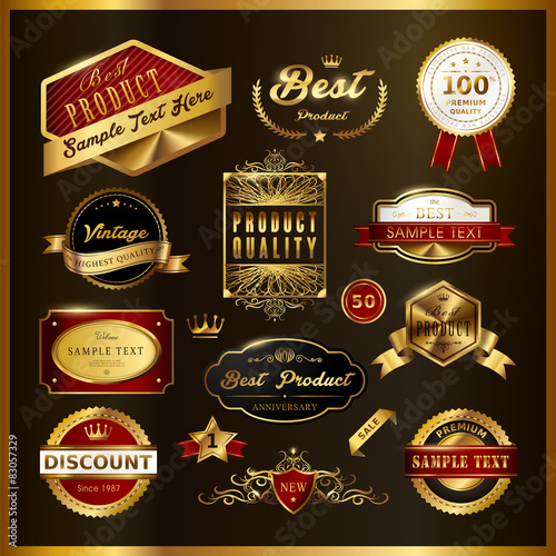 gorgeous premium quality golden labels collection