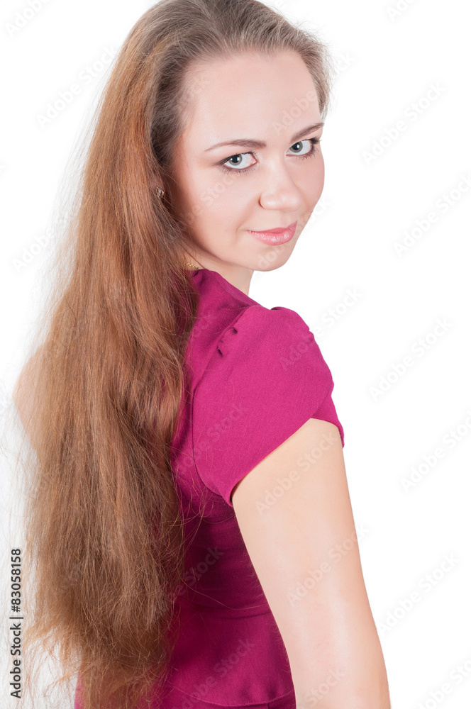 Pretty woman looking back over her shoulder Pretty woman looking back over her shoulder