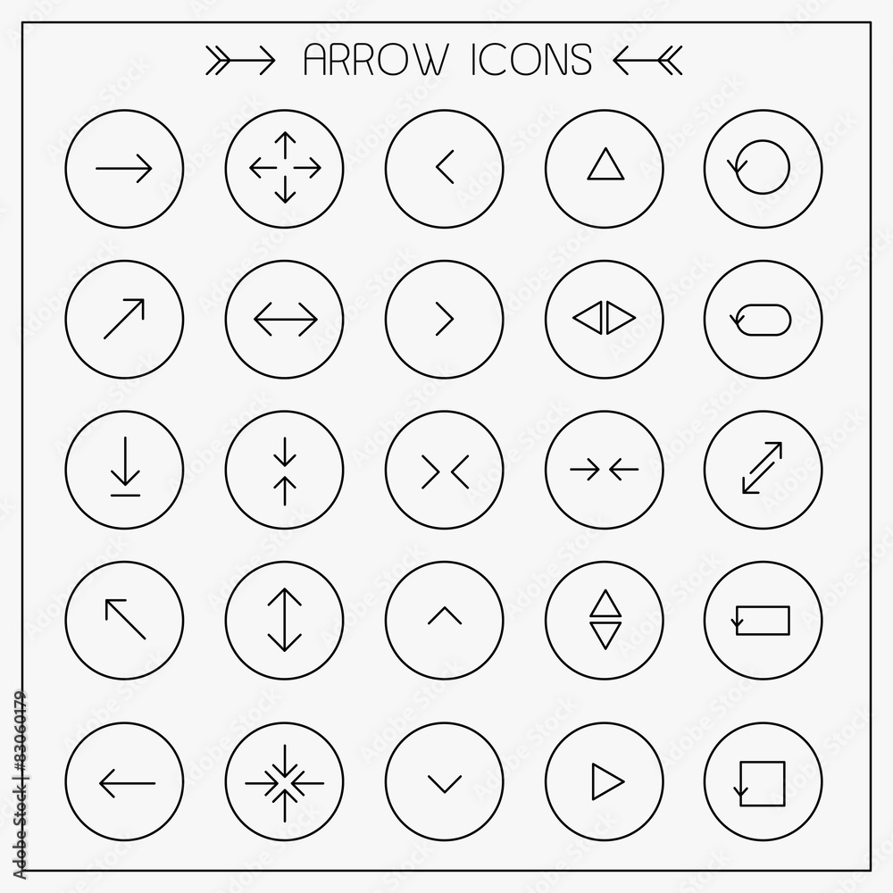 modern arrows icons set modern arrows icons set