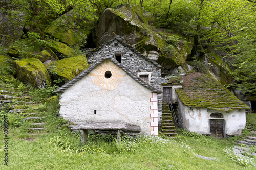 Typical grotto in the south of Switzerland. photo