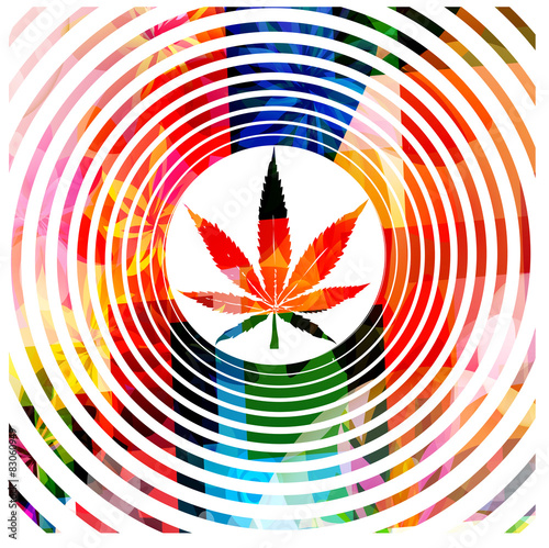 Colorful marijuana design