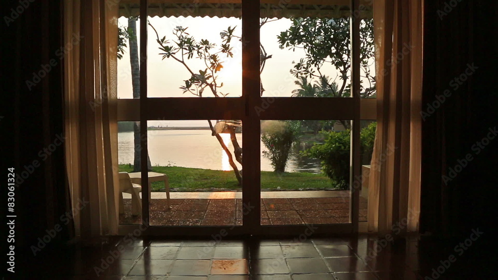 View from the room window on the lake and sunset
View from the room window on the lake and sunset