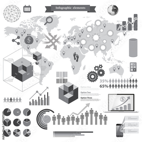 Big set of infographic elements