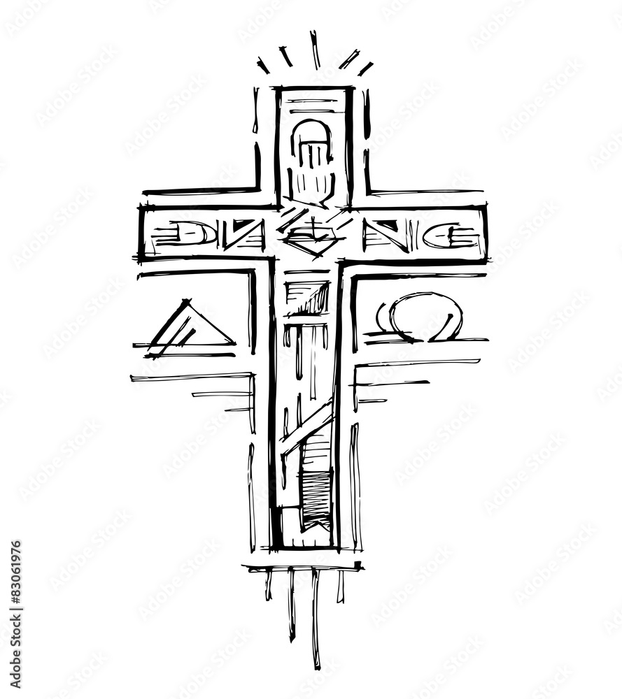 Alpha and Omega Cross c Stock Vector | Adobe Stock