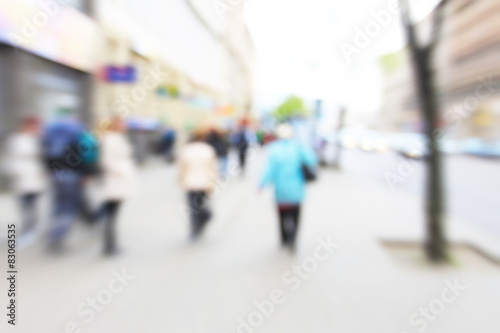 People at street, blur effect © Mexrix