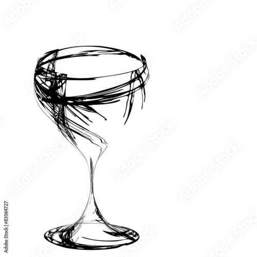 The stylized wine glass for fault