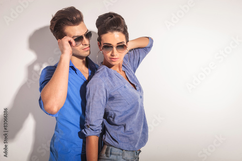 Portrait of a casual couple posing