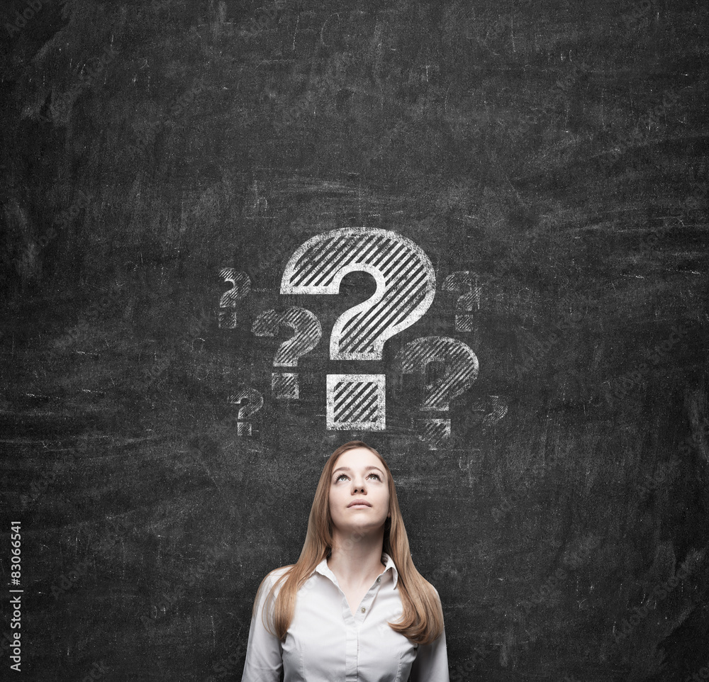 Beautiful business woman is thinking Beautiful business woman is thinking