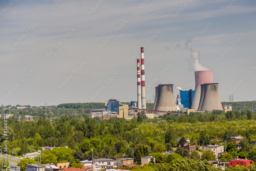 Thermal power station - Lagisza, Poland, Europe. Thermal power station - Lagisza, Poland, Europe.