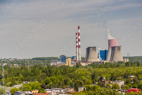 Thermal power station - Lagisza, Poland, Europe.