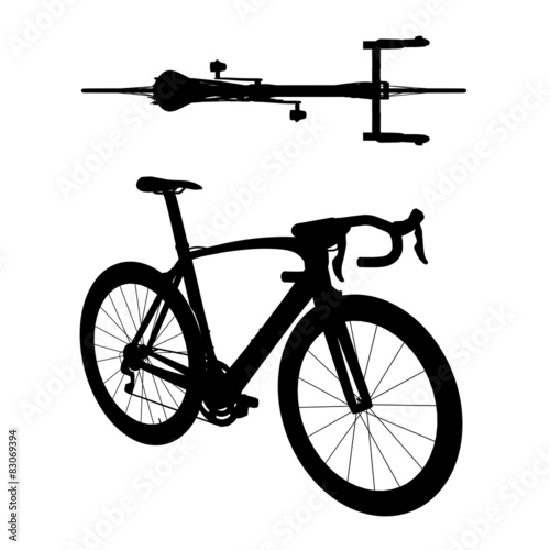 Road racing bike silhouette 2in1 C photo
