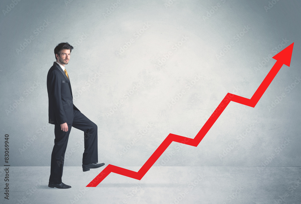 Climbing on red graph arrow Climbing on red graph arrow