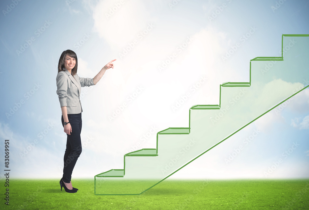 Stepping up a staircase Stepping up a staircase