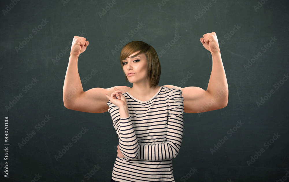 strong and muscled arms concept