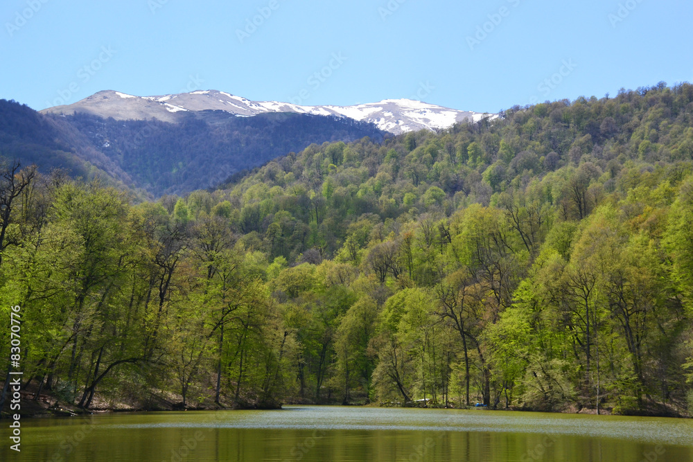 Fototapeta premium Small lake in Dilijan, Armenia