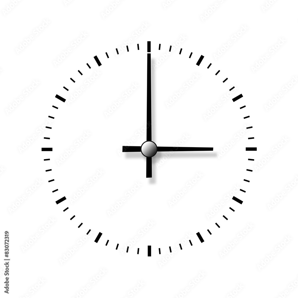 Clock without numbers isolated on white background. Clock without numbers isolated on white background.
