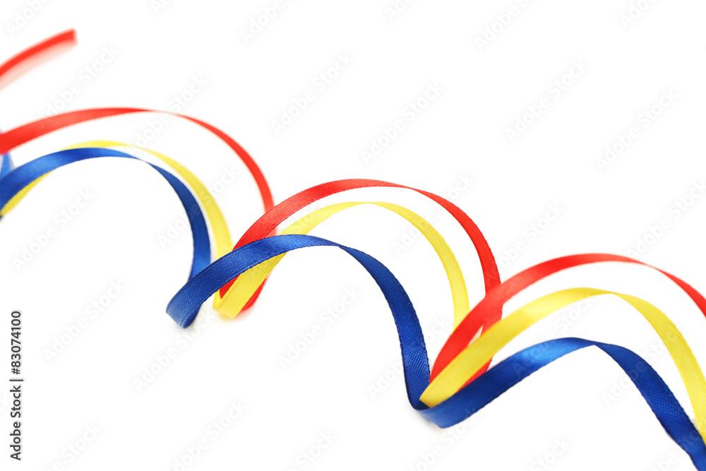 Obraz premium Colorful ribbons isolated on white