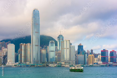 Canvas Print Hong Kong city and Victoria Harbour