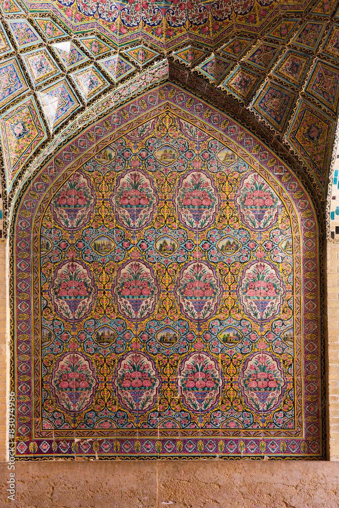 Nasir al-Mulk Mosque in Shiraz, Iran