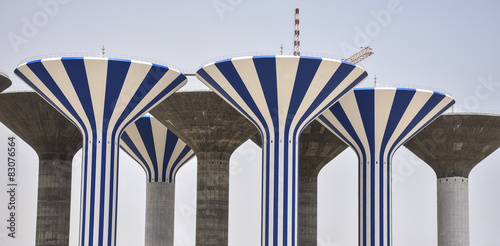 Under Construction Water towers in Jaber al-Ahmed, Kuwait