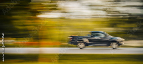 Fototapeta Naklejka Na Ścianę i Meble -  high speed car in mortion blur