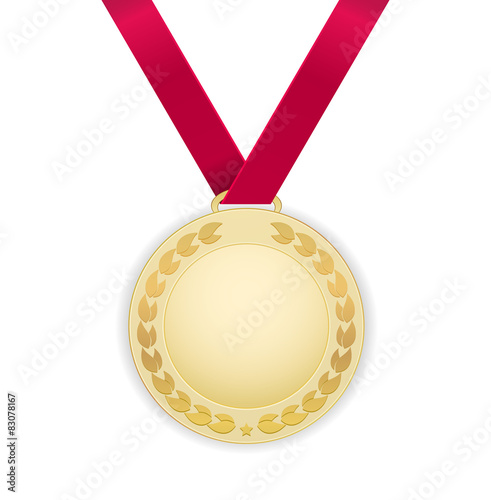 medal gold template label icon