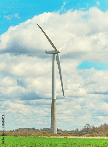 Wallpaper Mural View of Wind turbine over blue sky. Torontodigital.ca