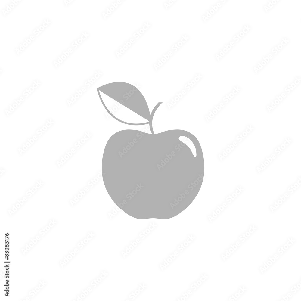 Simple icon apple with a leaf. Simple icon apple with a leaf.