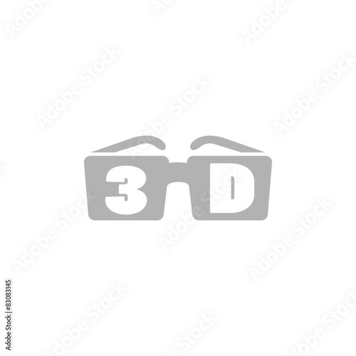 Simple icon 3D glasses.