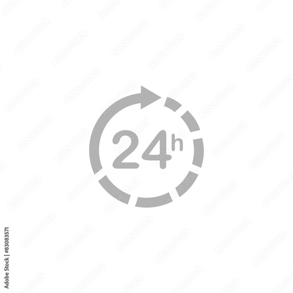 Simple Icon 24 hours.