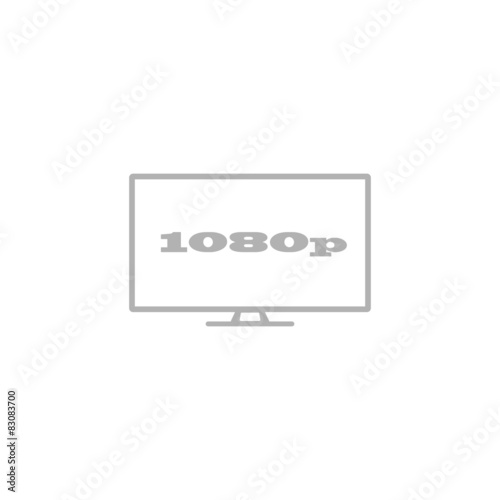 Simple Icon TV with a screen resolution 1080. © wladislawka