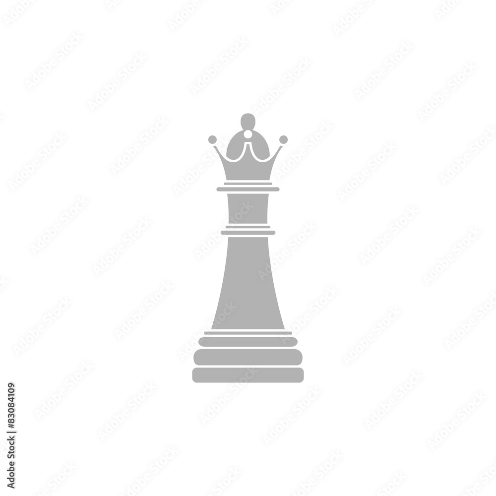 Simple icon chess queen. Simple icon chess queen.
