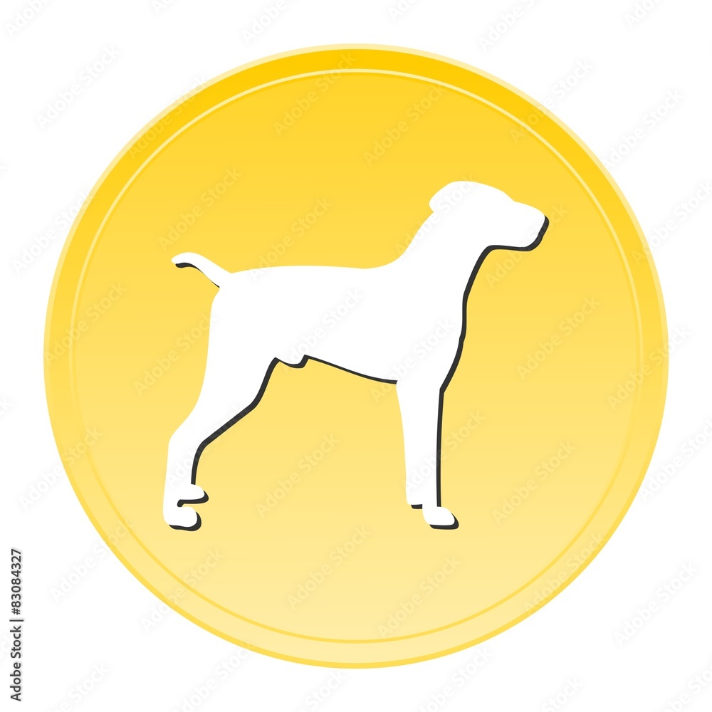 Dog Gold Icon