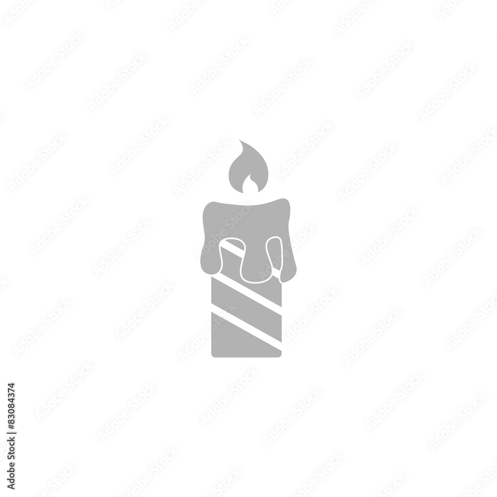 Simple icon burning candles.